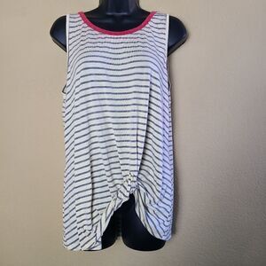 Eddie Bauer Side Knot Striped Top